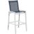 Nizuc Outdoor Patio Mesh Barstool with White Aluminum Frame