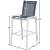 Nizuc Outdoor Patio Mesh Barstool with White Aluminum Frame