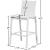Nizuc Outdoor Patio Mesh Barstool with White Aluminum Frame