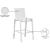 Nizuc Outdoor Patio Mesh Barstool with Aluminum Frame