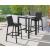 Nizuc Outdoor Patio Mesh Barstool with Aluminum Frame