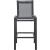 Nizuc Outdoor Patio Mesh Barstool with Dark Grey Aluminum Frame