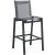 Nizuc Outdoor Patio Mesh Barstool with Dark Grey Aluminum Frame