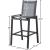 Nizuc Outdoor Patio Mesh Barstool with Dark Grey Aluminum Frame