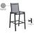 Nizuc Outdoor Patio Mesh Barstool with Dark Grey Aluminum Frame