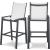 Nizuc Outdoor Patio Mesh Barstool with Dark Grey Aluminum Frame