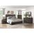 Acworth Wood/Wood Veneer Eastern King Panel Bed with LED Lighting