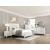 Asteria Chenille/Wood Panel Bed with LED Lighting