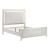 Asteria Chenille/Wood California King Panel Bed with LED Lighting