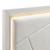 Asteria Chenille/Wood Panel Bed with LED Lighting