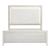 Asteria Chenille/Wood California King Panel Bed with LED Lighting