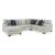 Lowder 4-Piece Polyester Fabric Sectional with Left Arm Facing Chaise, Composition 1