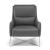 Gloria Fabric/Leather Armchair w/ Metal Legs