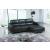 Crosby Top Grain Leather/Metal Sectional Sofa Chaise