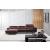 S98 Top Grain Leather/Split Sectional Sofa, Left Arm Chaise Facing