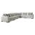 Regent Park 6-Piece Polyester L-Shaped Sectional Sofa