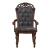 Adelina Faux Leather/Wood Arm Chair
