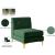 Alina Velvet Modular Armless Chair