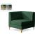 Alina Velvet Modular Corner Chair