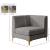Alina Velvet Modular Corner Chair