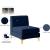 Alina Velvet Modular Armless Chair