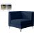 Alina Velvet Modular Corner Chair