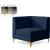 Alina Velvet Modular Corner Chair