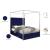 Porter Velvet Queen Size Canopy Bed