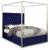 Porter Velvet King Size Canopy Bed