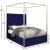 Porter Velvet King Size Canopy Bed