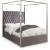 Porter Velvet Queen Size Canopy Bed