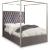 Porter Velvet King Size Canopy Bed