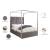 Porter Velvet King Size Canopy Bed