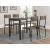 Lana Wood Veneer/Metal 5-Piece Dining Set