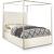 Porter Velvet Queen Size Canopy Bed