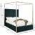 Porter Velvet Queen Size Canopy Bed