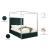 Porter Velvet Queen Size Canopy Bed