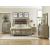 Loudon Leatherette/Mirrored/Wood Platform Storage Bed w/ LED Lighting, King Size