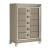 Loudon Leatherette/Mirrored/Wood Platform Bedroom Set w/ LED Lighting