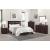 Seabright Leatherette/Wood Platform Bed, King Size