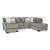 Creswell 2-Piece Polyester U-Shaped Sectional Sofa