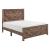 Corbin Faux Wood Veneer/Wood Chevron Pattern California King Panel Bed