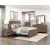 Corbin Faux Wood Veneer/Wood Chevron Pattern California King Panel Bed