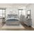 Corbin Faux Wood Veneer/Wood Chevron Pattern Eastern King Panel Bed