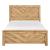 Corbin Faux Wood Veneer/Wood Chevron Pattern Eastern King Panel Bed