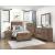 Corbin Faux Wood Veneer/Wood Chevron Pattern Panel Bedroom Set