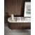 Lake Ceramic/Wood/Metal Customizable Rounded Sideboard w/5 Doors & Metal Feet