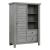 Logandale Wood 8-Drawer 1-Slide Door Wardrobe Chest