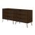 Rockefeller 6-Drawer Low MDF Double Dresser w/Metal Legs