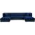 Moda Velvet 3-Piece Sectional